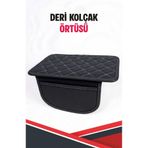 SacAyağı HYUNDAİ İONİQ 5 İLE UYUMLU SİYAH DERİ MAVİ DİKİŞ KOLÇAK ÖRTÜSÜ