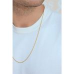 Sacce Scarves & Accessories Altın Renkli Erkek İnce Çelik Zincir 60cm