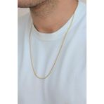 Sacce Scarves & Accessories Altın Renkli Erkek İnce İtalyan Çelik Zincir 60cm