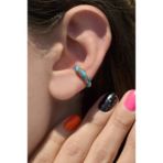 Sacce Scarves & Accessories Mavi Mineli Earcuff Kıkırdak Küpesi - Renkli