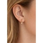 Sacce Scarves & Accessories Mini Kare Halka Küpe Tektaş Detaylı – Rose Gold - Altın - Rose