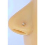 Sacce Scarves&Accessories 316 L Çelik 3 mm Yıldız Tektaş Hızma Burun Gold Renk Piercing