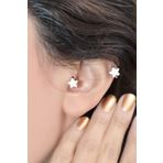 Sacce Scarves&Accessories Beyaz Yıldız Tragus Helix Mini Küpe Piercing