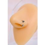 Sacce Scarves&Accessories DHNPQRU3 316 L Çelik Smiley Hızma Burun Hologram Renk Taşlı Piercing