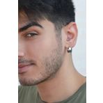 Sacce Scarves&Accessories Erkek Çelik Halka Gümüş Renkli Küpe