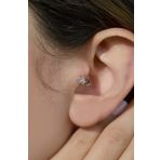 Sacce Scarves&Accessories Pembe Kelebek Tragus Gümüş Piercing