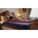 Saçlı Akrilik Battaniye Termal Sıcak Tutan Uşak Battaniyesi - 210 x 240 cm - Mor - Lila
