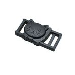 sacoora 10 Adet/Paket 3/8 inç Kedi Başı Plastik Güvenlik Ayrılma Tokaları Kemer Tokalı Kemer Klipsi Sütyen Kedi Yaka Paraşüt Kordonu Dokuma Giysi Aksesuarları (A), Siyah, 33mmx17.4mmx4.8mm