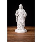 Sacred Heart of Jesus - İsa'nın Kutsal Kalbi Heykeli - Dekoratif Dini Biblo ve Spiritüel Masaüstü Aksesuarı - İsa Mesih Figürlü Klasik Ev ve Ofis Dekoru 16cm- Anlamlı Hediye Sacred Heart of Jesus