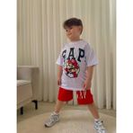 Sacro Kids Super Mario Baskılı 2 Iplik Tshirt-Şort Yazlık Erkek Çocuk Takım - 5 - 6 Yaş - Çok Renkli