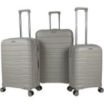 Saddlebag Karbon Pp Seyahat Valizi Horizon Serisi Kırılmaz Bavul, 3'lü Set - Ekru