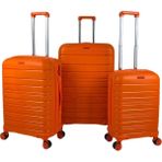 Saddlebag Karbon Pp Seyahat Valizi Horizon Serisi Kırılmaz Bavul, 3'lü Set - Turuncu