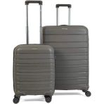 Saddlebag Karbon Pp Seyahat Valizi Horizon Serisi Kırılmaz Bavul, Kabin Boy&büyük Boy - Füme