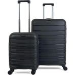 Saddlebag Karbon Pp Seyahat Valizi Horizon Serisi Kırılmaz Bavul, Kabin Boy&Büyük Boy - Siyah