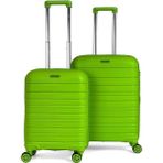Saddlebag Karbon Pp Seyahat Valizi Horizon Serisi Kırılmaz Bavul, Kabin Boy&Orta Boy - Fıstık Yeşili