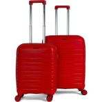 Saddlebag Karbon Pp Seyahat Valizi Horizon Serisi Kırılmaz Bavul, Kabin Boy&orta Boy - Kırmızı