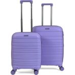 Saddlebag Karbon Pp Seyahat Valizi Horizon Serisi Kırılmaz Bavul, Kabin Boy&Orta Boy - Lila