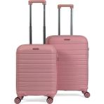 Saddlebag Karbon Pp Seyahat Valizi Horizon Serisi Kırılmaz Bavul, Kabin Boy&orta Boy - Pembe