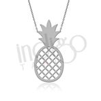 Sade Ananas Gümüş Kolye