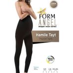 Sade Hamile Tayt Dikişsiz Esnek Yüksek Bel Toparlayıcı Şekillendirici Tayt Siyah S-M