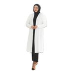 Sade İnce Uzun Hırka Kadın Hırka (Beyaz, 42/44)