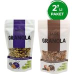 Sade Organik Yaban Mersinli- İncir Üzüm Granola 200 Gr 2 Li Paket