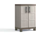 Sadece Nette Modern Tasarımlı Plastik Banyo Dolabı Bej MDF Malzemeden 65 x 45 x 97 cm Boyutlarında - 1