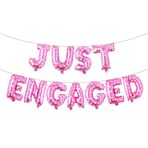 Sadece Nişanlı Balonlar, Nişan/Düğün/Bekarlığa Veda/Gelin Duş Partisi İşaret Malzemeleri için Çok Renkli Mylar Balon Dekorasyonu (SADECE ENGAGED Pembe Kalp)