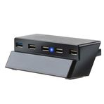 Sadece PS4 Slim için 5 Bağlantı Noktalı USB HUB, VSEER USB 3.0/2.0 Yüksek Hızlı Şarj Kontrol Cihazı Ayırıcı Genişletici Playstation 4 Slim için