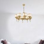 Sadem 8li Eskitme Kristalli Taşlı Modern Tasarım Salon-Yatak Odası Kristal Salon Avize