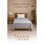 SADEN HOME PAMUKLU TEK KİŞİLİK AÇIK GRİ ÇARŞAF 160X240 CM