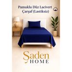 SADEN HOME PAMUKLU TEK KİŞİLİK LACİVERT ÇARŞAF 160X240 CM