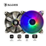 SADES Rainbow Gaming RGB Oyuncu Bilgisayar Kasa Fanı 120mm (2 Adet)