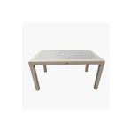 Sadık Plastik SP Capissi Rattan Kapiçino 90*150 Camlı Masa Bahçe Balkon Masası