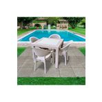 Sadık Plastik SP Capissi Rattan Kapiçino Masa Takımı 90*90 Camlı Masa 4 Adet Bambu Rattan Koltuk