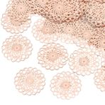 Sadingo Bileklik Kolye Ucu Yaşam Çiçeği Gül Altın 10 Parça 13 mm Metal Mandala Tel DIY Makrame Bohem Küpe