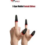 Saez Pubg E-Spor Mobile 2 Çift 4 Adet Ultra Hassasiyet - Kırmızı-Siyah-Beyaz Parmak Eldiveni