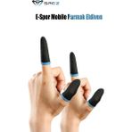 Saez Pubg E-Spor Mobile 2 Çift 4 Adet Ultra Hassasiyet - Mavi - Siyah - Beyaz Parmak Eldiveni
