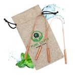 Saf Bakır Dil Kazıyıcı Yetişkinler ve Çocuklar için - Sağlam Kavrama ve Seyahat Çantası ile Doğal Dil Temizleyici - Diş Sağlığı ve Taze Nefes İçin Ayurveda Dil Kazıyıcı - Pure Earth Essentials (2 Adet/Paket)