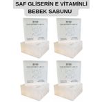 Saf Gliserin Baby Bebek Sabunu x 4 Ad.E Vitaminli Nemlendirici,temizleyici %100 Doğal Bitkisel Şeffaf