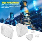 Saf İndiyum Metal Parçalar Yüksek Saflıkta İndiyum Topak İndiyum Külçe İndiyum Blok Yüksek Saflıkta Metal Topaklarda% 99,995 İndiyum Bloklar Külçeler Endüstriyel Kullanım Ve