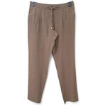SAF İPEK M / 38 APOSTROPHE RAHAT BELİ LASTİKLİ BOL KESİM DAR PAÇA VİZON/KAHVERENGİ PANTOLON Kahverengi M/38