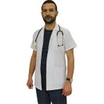 Safa Forma Ceket Yaka Erkek Doktor Önlüğü , Hemşir , Öğretmen , Lab Eczacı Laboratuvar Önlüğü , Beyaz Önlük - 2XL