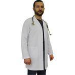 Safa Forma Ceket Yaka Erkek Doktor Önlüğü , Hemşir , Öğretmen , Lab Eczacı Laboratuvar Önlüğü , Beyaz Önlük - XS