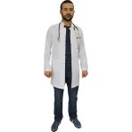 Safa Forma Hakim Yaka Erkek Doktor Önlüğü , Hemşir , Öğretmen , Lab Eczacı Laboratuvar Önlüğü , Beyaz Önlük - 2XL