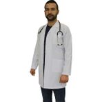 Safa Forma Klasik Yaka Erkek Doktor Önlüğü , Hemşir , Öğretmen , Lab Eczacı Laboratuvar Önlüğü , Beyaz Önlük - XL
