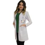 safaforma Gömlek Yaka Kadın Diz Üstü Boy - Uzun Kol Doktor Önlüğü , Öğretmen Laboratuvar , Hastane Beyaz Önlük