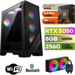 Şafak-Gaming Pc Ddr5-Rtx 5050 8gb -Ryzen 5 9600X – 64 GB Ddr5 Ram – 1 Tb M.2 SSD 5000 4000 – 240MM Sıvı Sogutma -Windows 11 Pro- - 64GBRAM