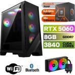 Şafak-Gaming Pc Ddr5-Rtx 5060 8gb -Ryzen 5 7500F – 32 GB Ddr5 Ram – 1 Tb M.2 SSD 5000 4000 – 240MM Sıvı Sogutma -Windows 11 Pro - 32GBRAM