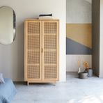 Şafak Mobilya Ahşap Doğal Hazeran Detaylı Erzak Dolabı, Büfe - 160x85 - Ahşap Rengi